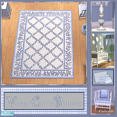 Sims 2 — Vintage Charm Bedroom - 3x4rug Recol by Cashcraft — A mixture of vintage and traditional furniture makes for a