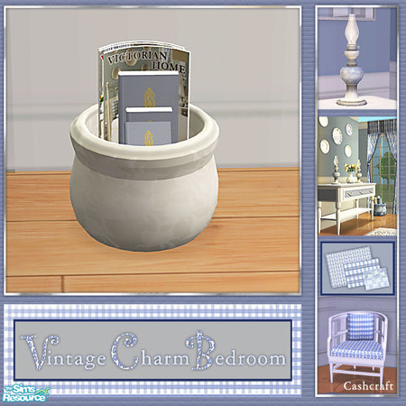 Sims 2 — Vintage Charm Bedroom - Bookcase Recol by Cashcraft — A mixture of vintage and traditional furniture makes for a