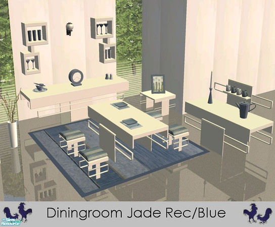 Sims 2 — Diningroom Jade Recolor Blue by marilu — 