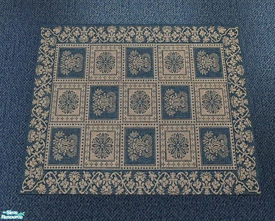 Sims 2 — Blue Moon Living - Rug by Riverwillows — Soothing and serene, a nice living room set done in soft blues, perfect