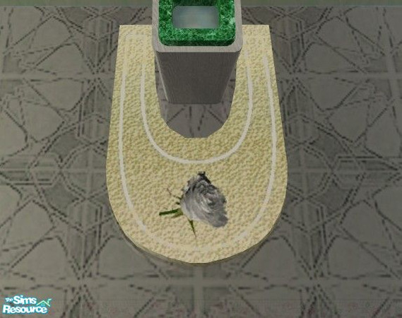 Sims 2 — Avalon Bathroom - Toiletmat by Riverwillows — Lovely white wood and green marble bathroom with red and gold