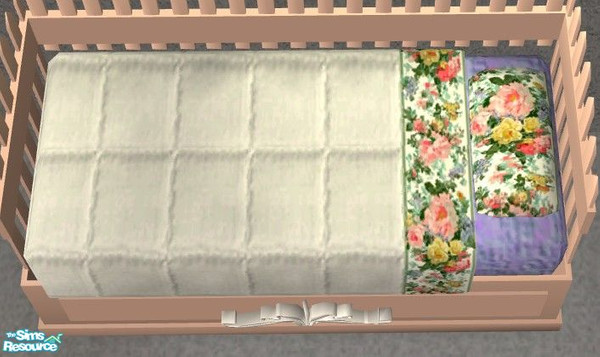 Sims 2 — Peach Garden Bedroom - Bedding by Riverwillows — A beautiful bedroom in peach and garden flowers. Perfect for