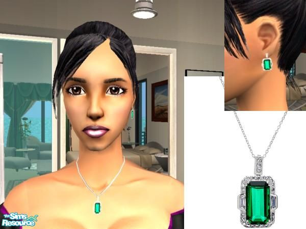 Sims 2 — Emerald Necklace Set by joannejt2003 — 