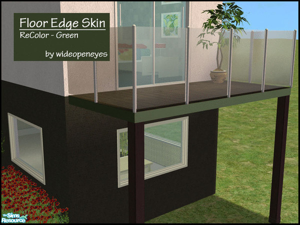 Sims 2 — Floor Edge Skin - Green ReColor by wideopeneyes — I made this \'skin\' to cover the unsightly edges of the