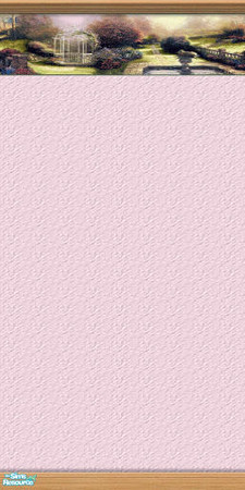 Sims 2 — Thomas Kinkade Wallpaper 3A by TSR Archive — Wallpaper using a border of Thomas Kinkade artwork. 