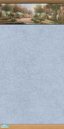Sims 2 — Thomas Kinkade Wallpaper 1B by TSR Archive — Wallpaper using a border of Thomas Kinkade artwork. 