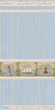 Sims 2 — Lighthouse blue stripe by devilishdawn — As name implies
