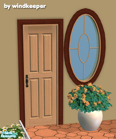 Sims 2 — Waterfront door - light wood by Windkeeper — Waterfront door recolor. Note, matching frame color is available in