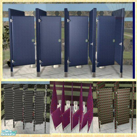 Sims 2 — Public Potty by bunny8675309 — Set of four public potties. You only need Sims 2 for these to work. I have Open