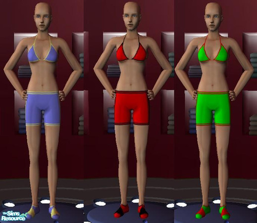 Sims 2 — Bikini and Hotpants by martinez_galarza — An amzingly comfortable sport wear for your female sims!
