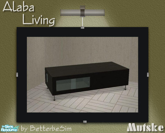 Sims 2 — Alaba Living in Gray - Coffeetable by Mutske — Recolors from BetterbeSim set "Contempo Living". You