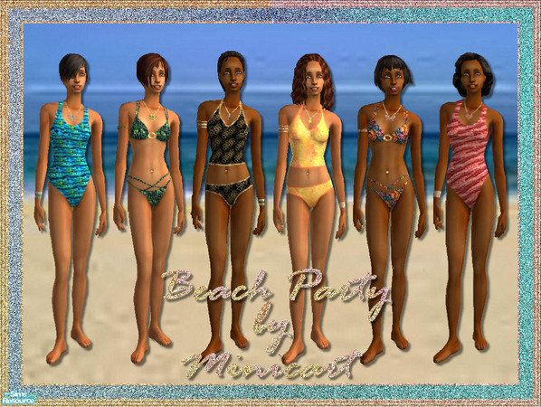 Sims 2 — Beach Party by minicart — A set of swimwear for your adult Sim.