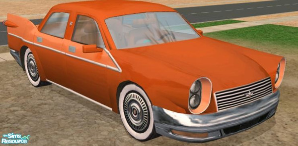 Sims 2 — 1958 Viking Sedan - Orange Exterior by Dr Pixel — The ultimate in performance, luxury, economy, styling, and