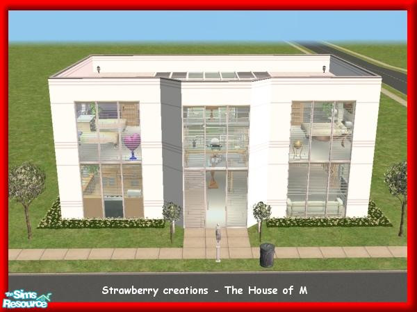 Sims 2 — House of M by Strawbz — A modern 2 bedroomed family home, with small pool area in the back. Perfect for a busy