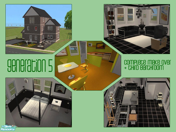 Sims 2 — Generation 5 by bluemuffin — Fourth house in the Generation Challenge. The make over. I changed about all