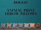 Sims 4 — Doggo's Animal Print Throw Pillows by ItsThatDoggo — Doggo's Animal Print Throw Pillows.