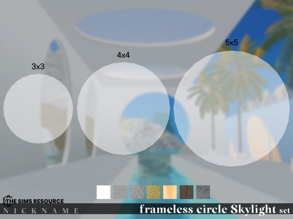 The Sims Resource - frameless circle Skylight set_2x2