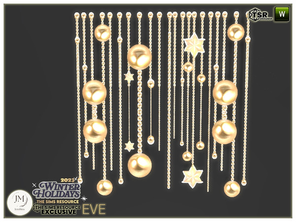 Sims 4 — eve dining room wall light decoration by jomsims — Eve dining room winter Holidays 2023