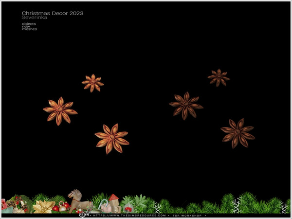 Sims 4 — ChristmasDecor2023 - cinnamon by Severinka_ — A set of Christmas decor. - a mug of hot chocolate - a mug of hot