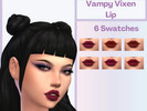 Sims 4 — Vampy Vixen Lip by SimmerVanilly — Not ready to give up halloween or would like a nice gothic matte lip? Vampy
