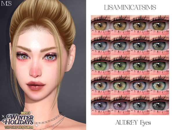 Sims 4 — Audrey Eyes by Lisaminicatsims — -Face Paint category -HQ comatble -20 swatches -All Skin