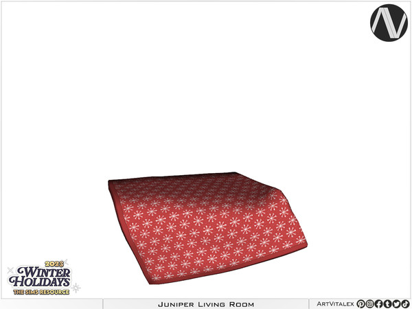 Sims 4 — Juniper Seat Blanket by ArtVitalex — Living Room Collection All rights reserved - Belong to 2023 ArtVitalex@TSR