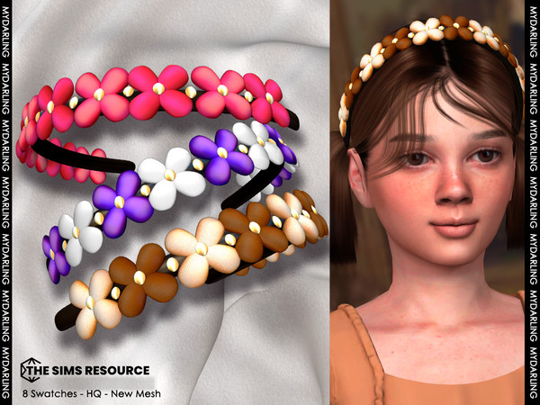 Sims 4 — Child flower headband NA0697 by Mydarling20 — new mesh