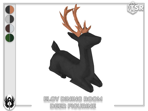 Sims 4 — Nemesis_im - Eloy Dining Room Acc.  Deer Figurine by nemesis_im — Sets of furniture from Eloy Dining Room Acc.