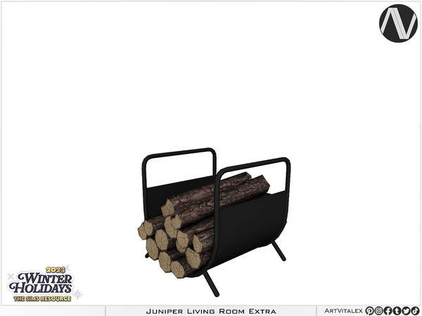Sims 4 — Juniper Firewood Rack by ArtVitalex — Living Room Collection All rights reserved - Belong to 2023 ArtVitalex@TSR