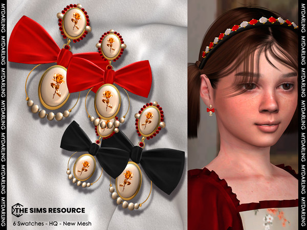 Sims 4 — NA 204 child earrings by Mydarling20 — new mesh