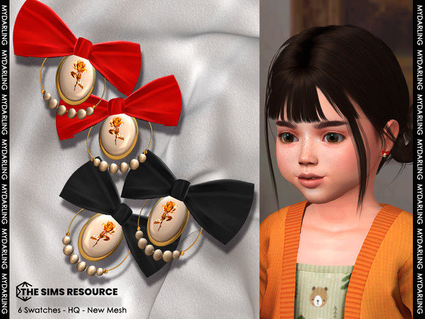 Sims 4 — NA 204 Toddler earrings by Mydarling20 — new mesh
