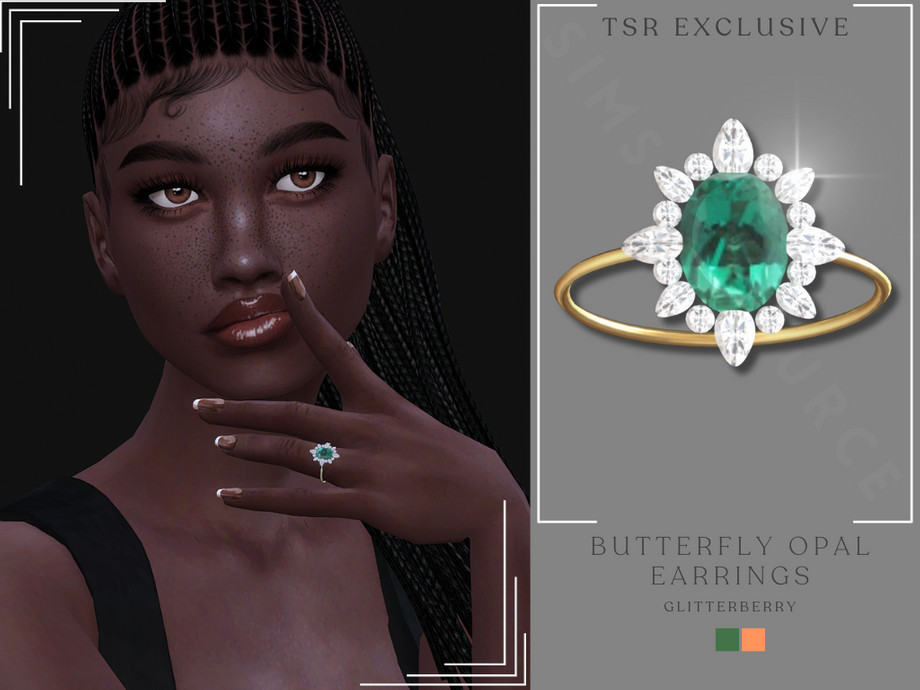 The Sims Resource - Emerald engagement ring