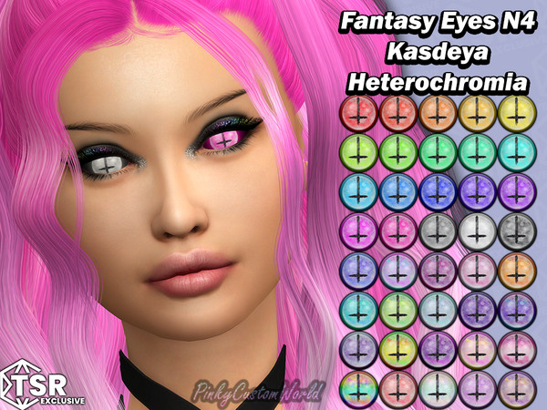 Sims 4 — FantasyEyes N4 - Kasdeya Heterochromia Infant by PinkyCustomWorld — Colorful moon inspired fantasy eyes with a