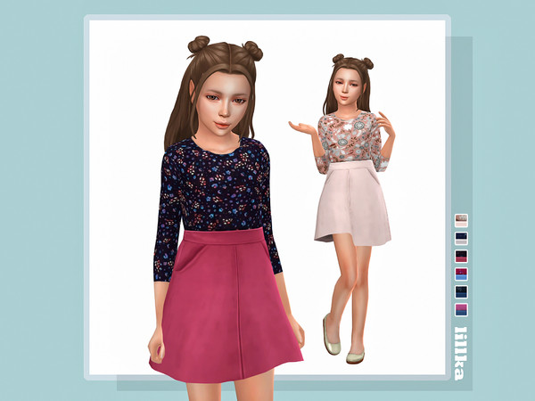 Sims 4 — Callisto Dress by lillka — 6 swatches