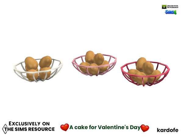 Sims 4 — kardofe_A cake for Valentines Day_Egg basket by kardofe — Metal basket, with eggs inside, in three different