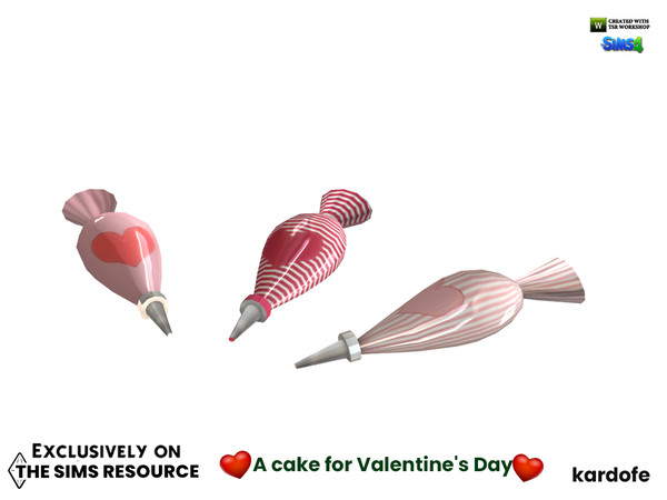 Sims 4 — kardofe_A cake for Valentines Day_Pastry bag by kardofe — Decorating sleeve, for decorating the cake,