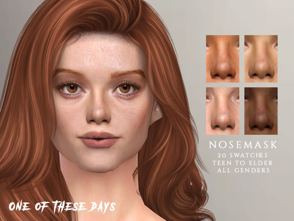 Sims 4 — Nosemask 01 - Justus by OneOfTheseDays — 20 swatches