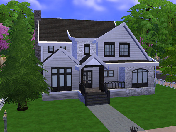 Sims 4 — Modern Farmhouse VII by gabi892 — Family villa on 2 floors