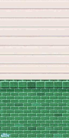 Sims 2 — Green Brick Wall and Siding by chesterholic0283 — ...