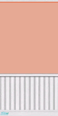 Sims 2 — Salmon Tangerine with White Wainscotting by darci321 — The simplicity of salmon paint accenting the white wood
