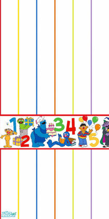 Sims 2 — TL - Sesame Street Grow-Up 123Wall1of2 by TabbyLou — 123's Wallpaper 1 of 2 for Growing Up with Sesame Street