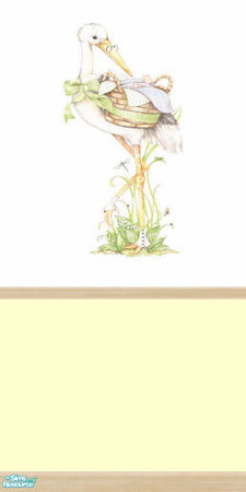 Sims 2 — Stork 2 by devilishdawn — A paper with a special delivery in yellow