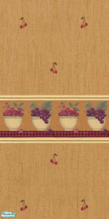 Sims 2 — Fruit bowls 2 by devilishdawn — A border of bowls of fruit on a yellowish paper