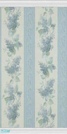 Sims 2 — PT Blue Stripes with Blue Flowers by Primetime024 — As name implies