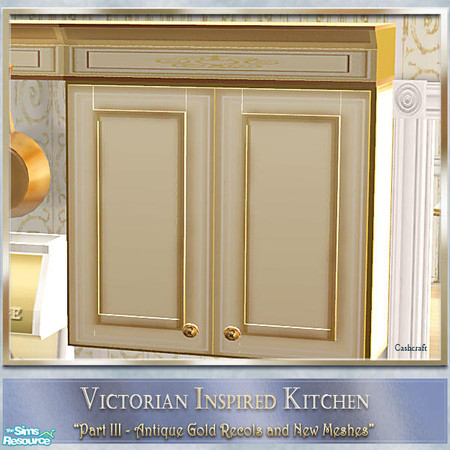 Sims 2 — Victorian Kitchen III - Cabinet 002 by Cashcraft — Part III of my Victorian Inspired Kitchen, features antique