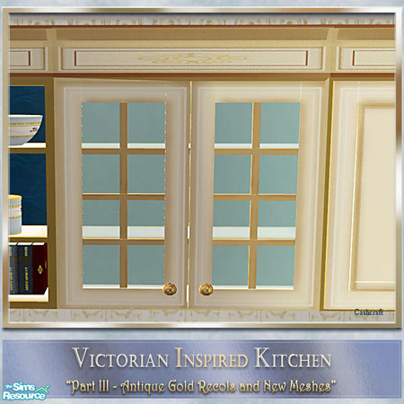 Sims 2 — Victorian  Kitchen III - Cabinet 01 by Cashcraft — Part III of my Victorian Inspired Kitchen, features antique