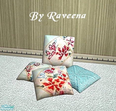 Sims 2 — Floor Cushions - 14 by Raveena — Part of the Floor Cushion Set. You need Sunair's mesh for this file to work in