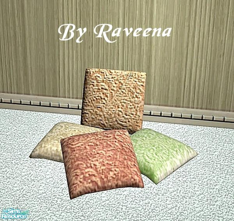 Sims 2 — Floor Cushions - 04 by Raveena — Part of the Floor Cushion Set. You need Sunair's mesh for this file to work in