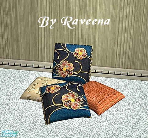 Sims 2 — Floor Cushions - 13 by Raveena — Part of the Floor Cushion Set. You need Sunair's mesh for this file to work in