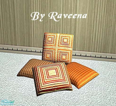 Sims 2 — Floor Cushions - 09 by Raveena — Part of the Floor Cushion Set. You need Sunair's mesh for this file to work in